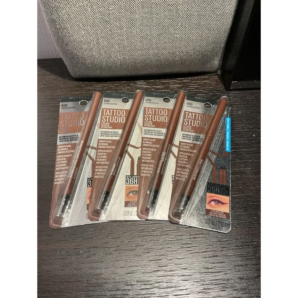 Maybelline Tattoo Studio Gel Pencil EYELINER 40 ESPRESSOTINI Waterproof HTF X4